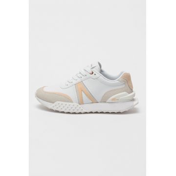 Pantofi sport cu garnituri de piele intoarsa