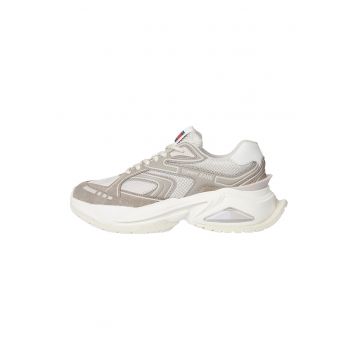 Pantofi sport cu insertii de piele intoarsa