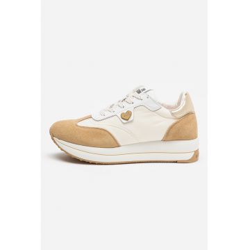 Pantofi sport cu insertii de piele intoarsa