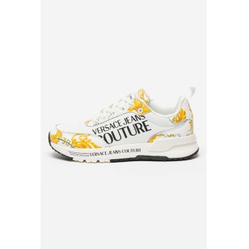 Pantofi sport cu model logo si sireturi