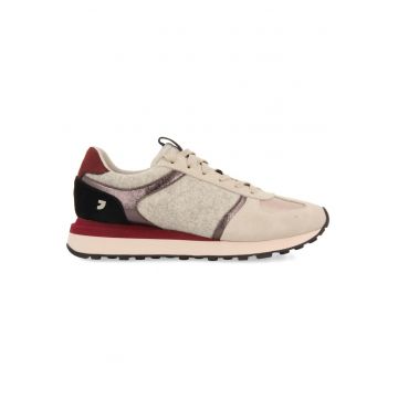 Pantofi sport cu model uni si detalii contrastante