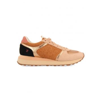 Pantofi sport cu model uni si detalii contrastante