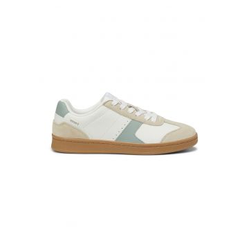 Pantofi sport de piele cu garnituri de piele intoarsa