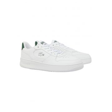 Pantofi sport de piele cu logo - Alb/Verde