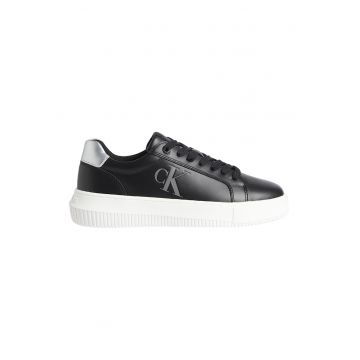 Pantofi sport de piele cu logo lateral