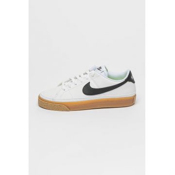 Pantofi sport de piele ecologica cu imprimeu logo Court Legacy