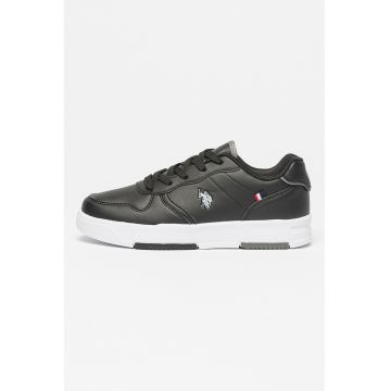 Pantofi sport de piele ecologica cu logo stantat