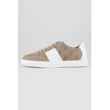 Pantofi sport de piele ecologica cu model monograma