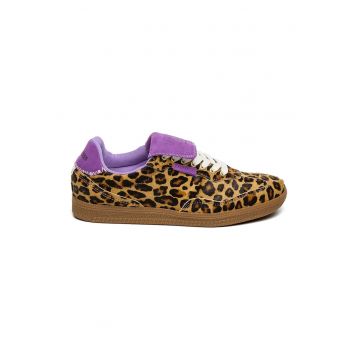 Pantofi sport de piele ecologica cu par scurt Ethora-L