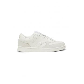 Pantofi sport de piele si piele intoarsa