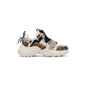 Pantofi sport demi-wedge cu sireturi