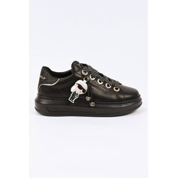 Pantofi sport din piele cu accesoriu logo