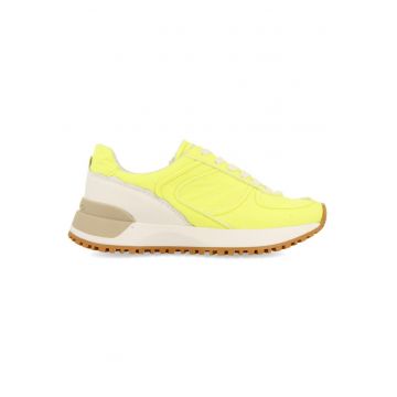 Pantofi sport din piele cu sireturi - Galben