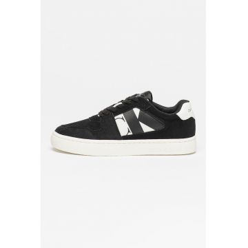 Pantofi sport din piele si piele intoarsa