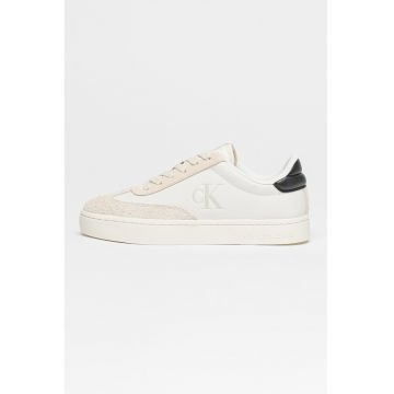 Pantofi sport din piele si piele intoarsa