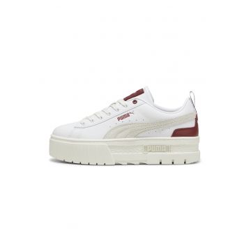 Pantofi sport flatform cu insertii din piele intoarsa Mayze