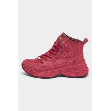 Pantofi sport inalti cu strasuri
