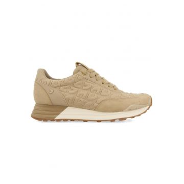 Pantofi sport low-cut cu garnituri de piele intoarsa
