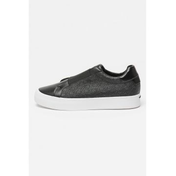Pantofi sport slip-on cu model monograma