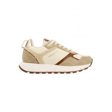 Pantofi sport wedge de piele intoarsa