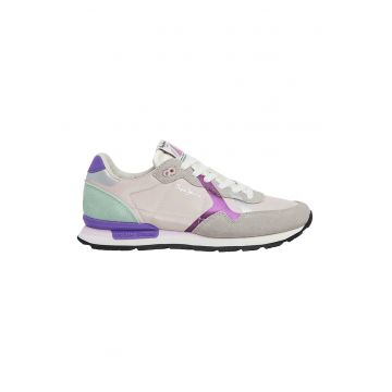 Pantofi sport cu insertii de piele intoarsa Brit