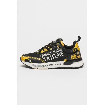 Pantofi sport cu model logo si sireturi