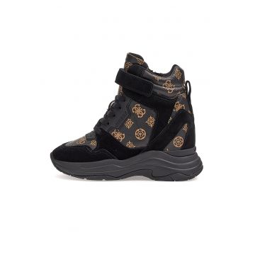 Pantofi sport cu model monograma si wedge ascuns