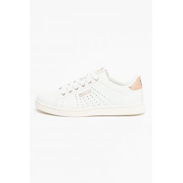 Pantofi sport de piele ecologica cu perforatii