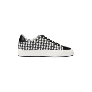 Pantofi sport de piele flatform cu model