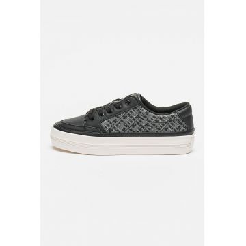Pantofi sport din piele cu imprimeu logo