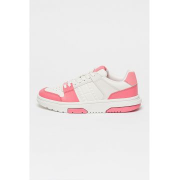 Pantofi sport din piele cu logo The Brooklyn