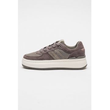 Pantofi sport din piele intoarsa cu sireturi Eve