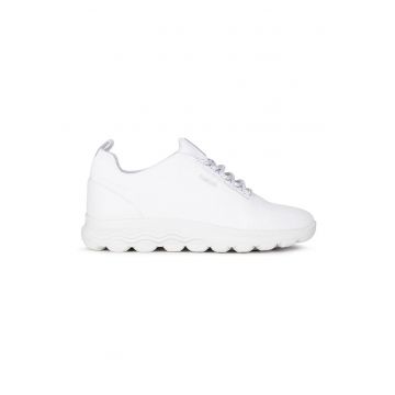 Pantofi sport din plasa tricotata cu detaliu de piele