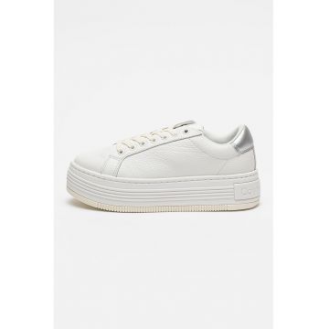 Pantofi sport flatform din piele