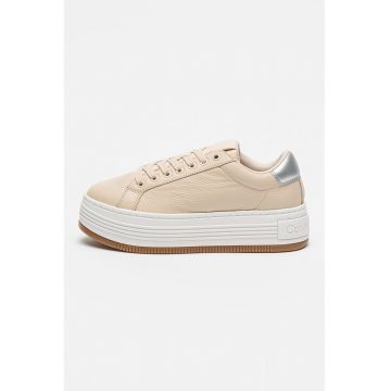 Pantofi sport flatform din piele
