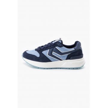Pantofi sport low-cut cu garnituri de piele intoarsa