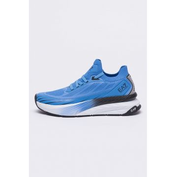 Pantofi sport slip-on de plasa cu aspect tricotat