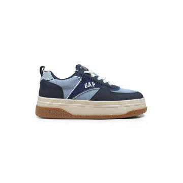 Pantofi sport textili cu garnituri de piele ecologica
