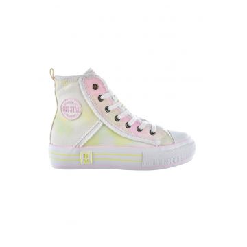 Tenisi flatform mid-high cu model tie-dye