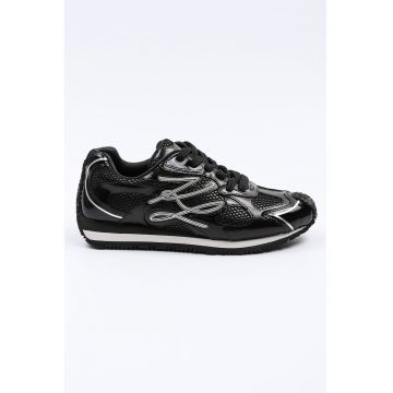 Pantofi sport cu detalii de piele