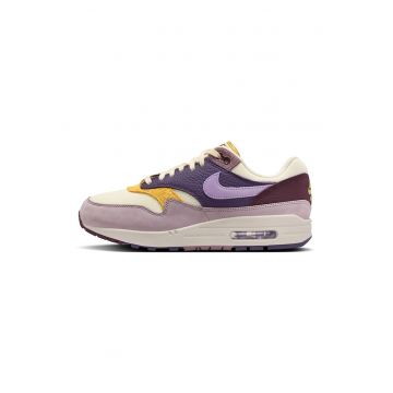 Pantofi sport de piele cu model colorblock si garnituri de material textil