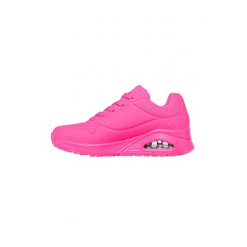 Pantofi sport din piele ecologica cu detalii perforate