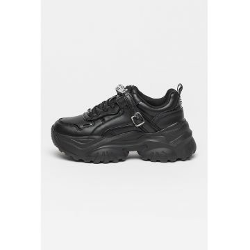 Pantofi sport din piele ecologica cu logo