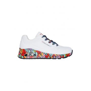 Pantofi sport din piele ecologica cu talpa wedge Ravaged Love