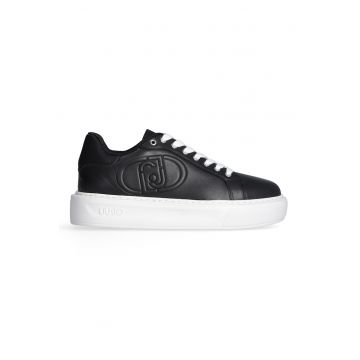 Pantofi sport din piele si piele ecologica cu platforma