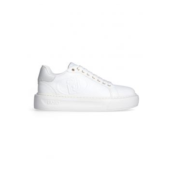 Pantofi sport din piele si piele ecologica cu platforma