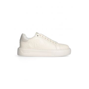 Pantofi sport din piele si piele ecologica cu platforma