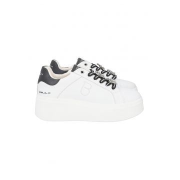 Pantofi sport flatform din piele