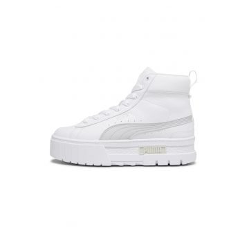 Pantofi sport high-top de piele cu insertii de piele ecologica Mayze
