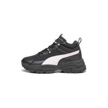 Pantofi sport high-top de piele ecologica si material textil Cassia